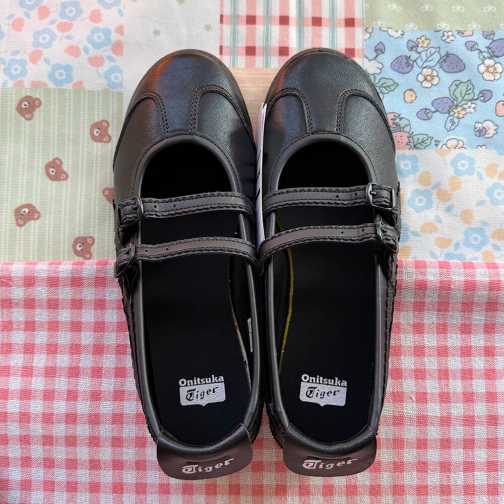 Onitsuka Tiger MEXICO 66 TGRS Black Mary Jane Shoes - Picture 2 of 8